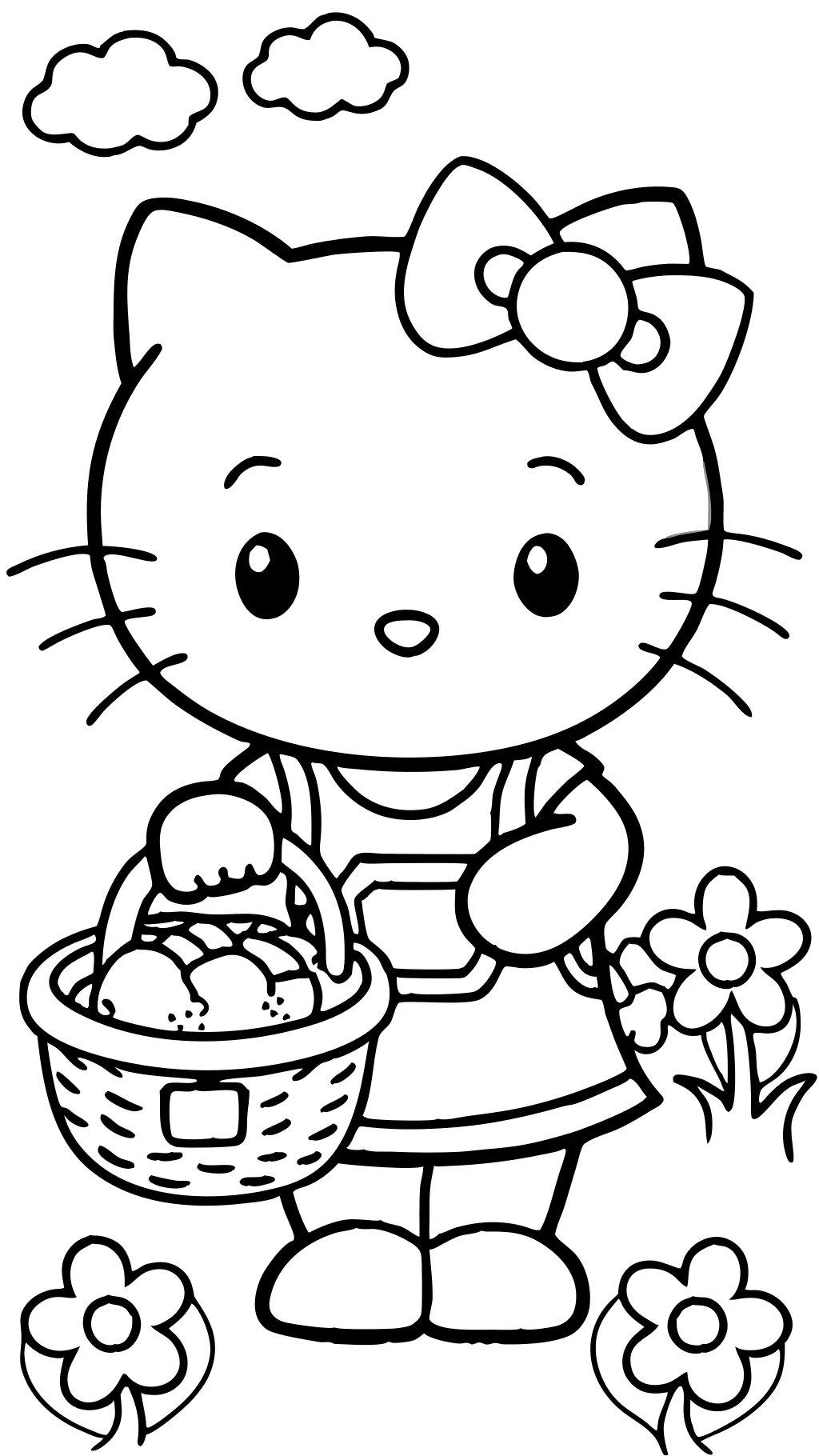 coloriages bonjour kitty imprimable